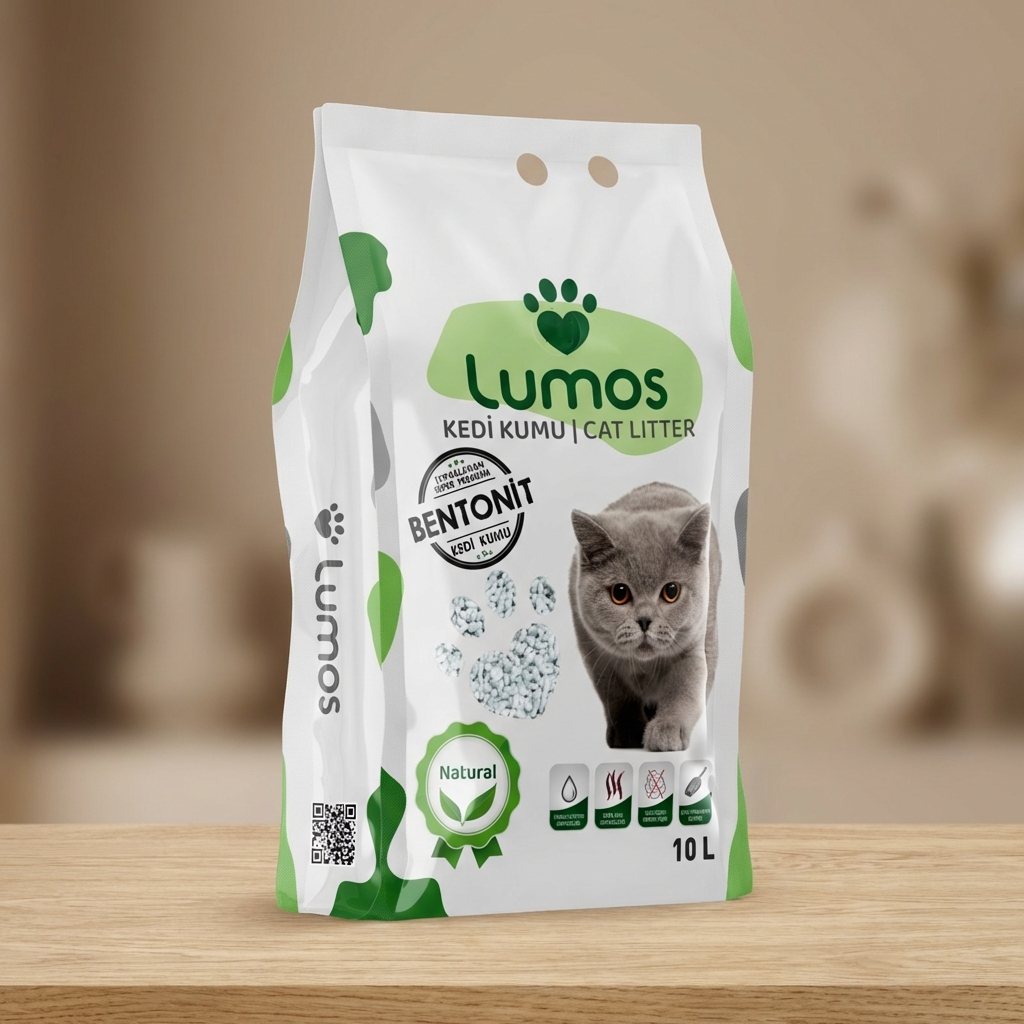 Lumos Natural: Doğal Beyaz Bentonit ile Üstün Topaklanan Kedi Kumu